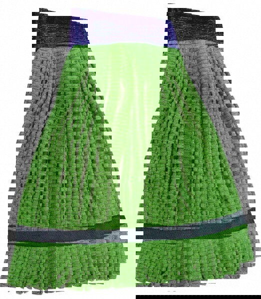 Wet Mop Pad: Quick Change, Medium, Green Mop, Microfiber