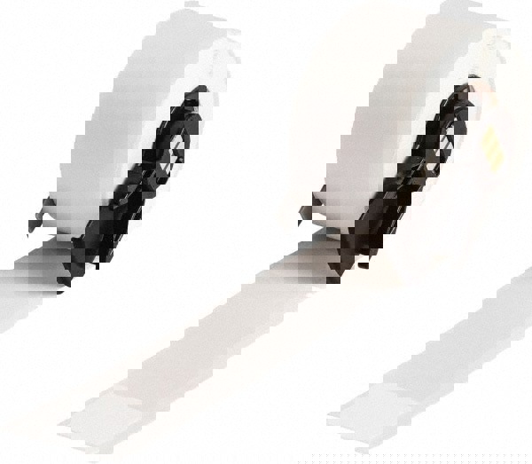 Label Maker Label: Clear & White, Vinyl, 100 per Roll, 1 Roll