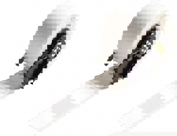 Label Maker Label: Clear & White, Vinyl, 100 per Roll, 1 Roll