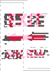 Exit, Pressure Sensitive Vinyl Exit Sign