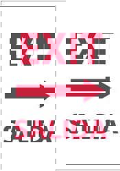 Exit, Pressure Sensitive Vinyl Exit Sign