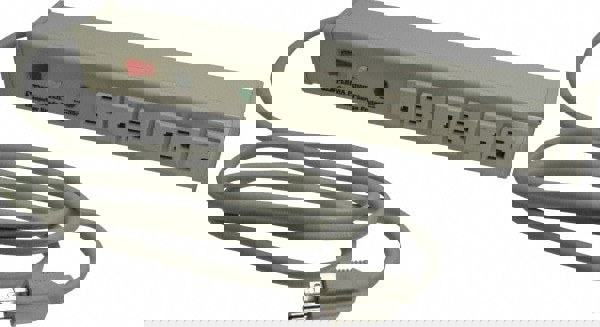 6 Outlets, 120 Volts, 15 Amps, 6' Cord, Power Outlet Strip