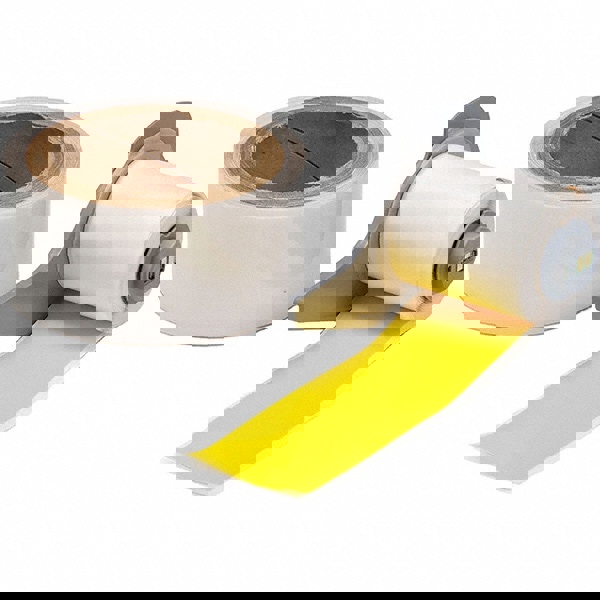 Label Maker Label: Yellow, Polyester, 2 Roll