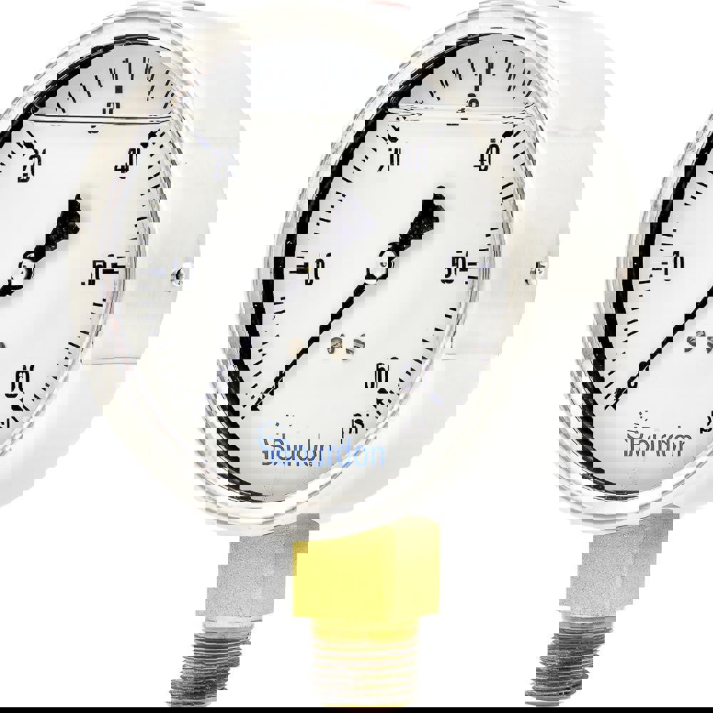 Pressure Gauges; Gauge Type: Commercial Pressure Gauges ; Scale Type: Single ; Accuracy (%): 1% ; Dial Type: Analog ; Thread Type: NPT ; Bourdon Tube Material: Bronze