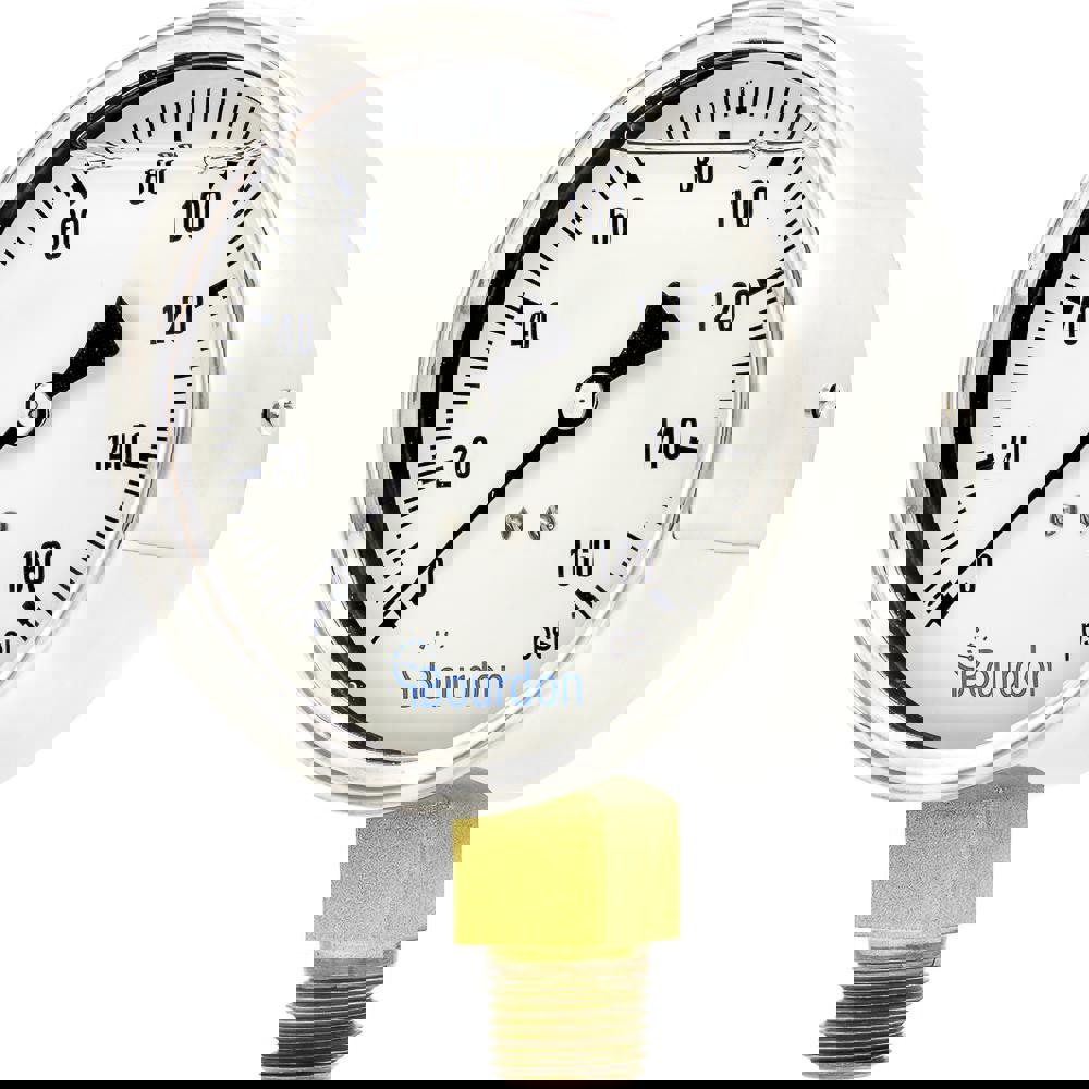 Pressure Gauges; Gauge Type: Commercial Pressure Gauges ; Scale Type: Single ; Accuracy (%): 1% ; Dial Type: Analog ; Thread Type: NPT ; Bourdon Tube Material: Bronze