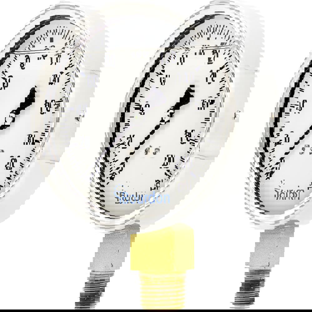 Pressure Gauges; Gauge Type: Commercial Pressure Gauges ; Scale Type: Single ; Accuracy (%): 1% ; Dial Type: Analog ; Thread Type: NPT ; Bourdon Tube Material: Bronze