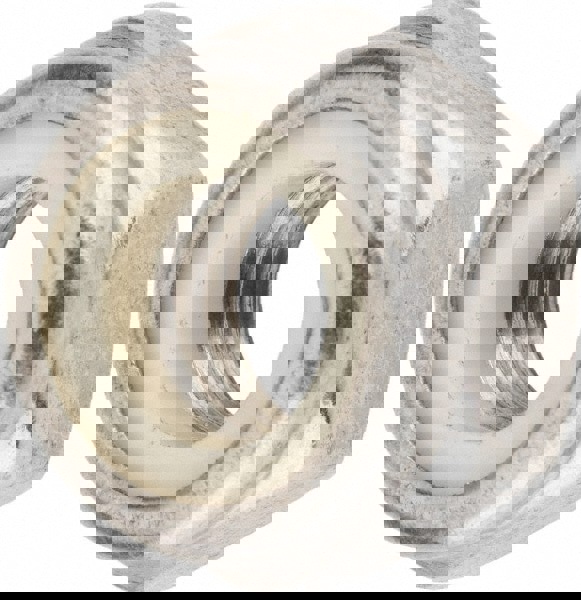 Hex Lock Nut: Insert Lock, Nylon Insert, M10x1.5, Grade 18-8 & A2 Stainless Steel, Bright/Uncoated Finish