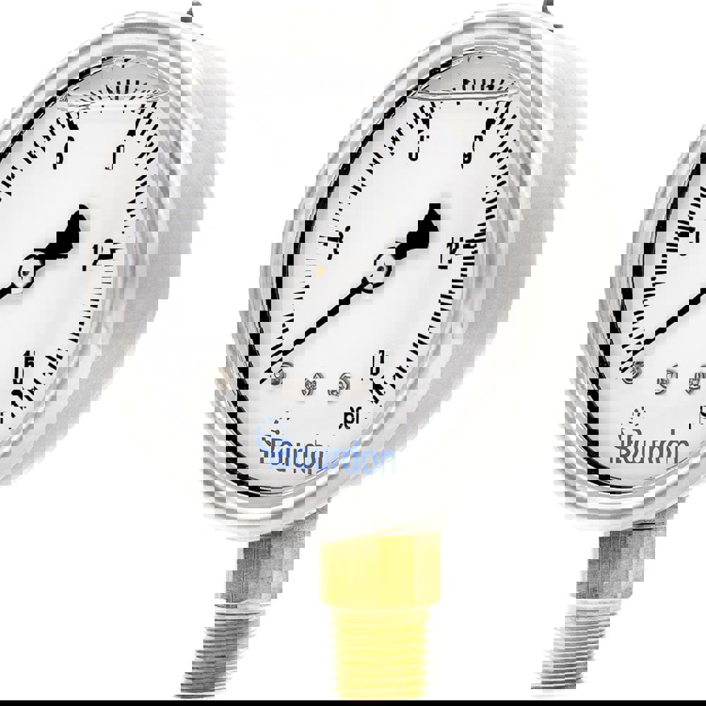 Pressure Gauges; Gauge Type: Commercial Pressure Gauges ; Scale Type: Single ; Accuracy (%): 1.6 ; Dial Type: Analog ; Thread Type: NPT ; Bourdon Tube Material: Bronze