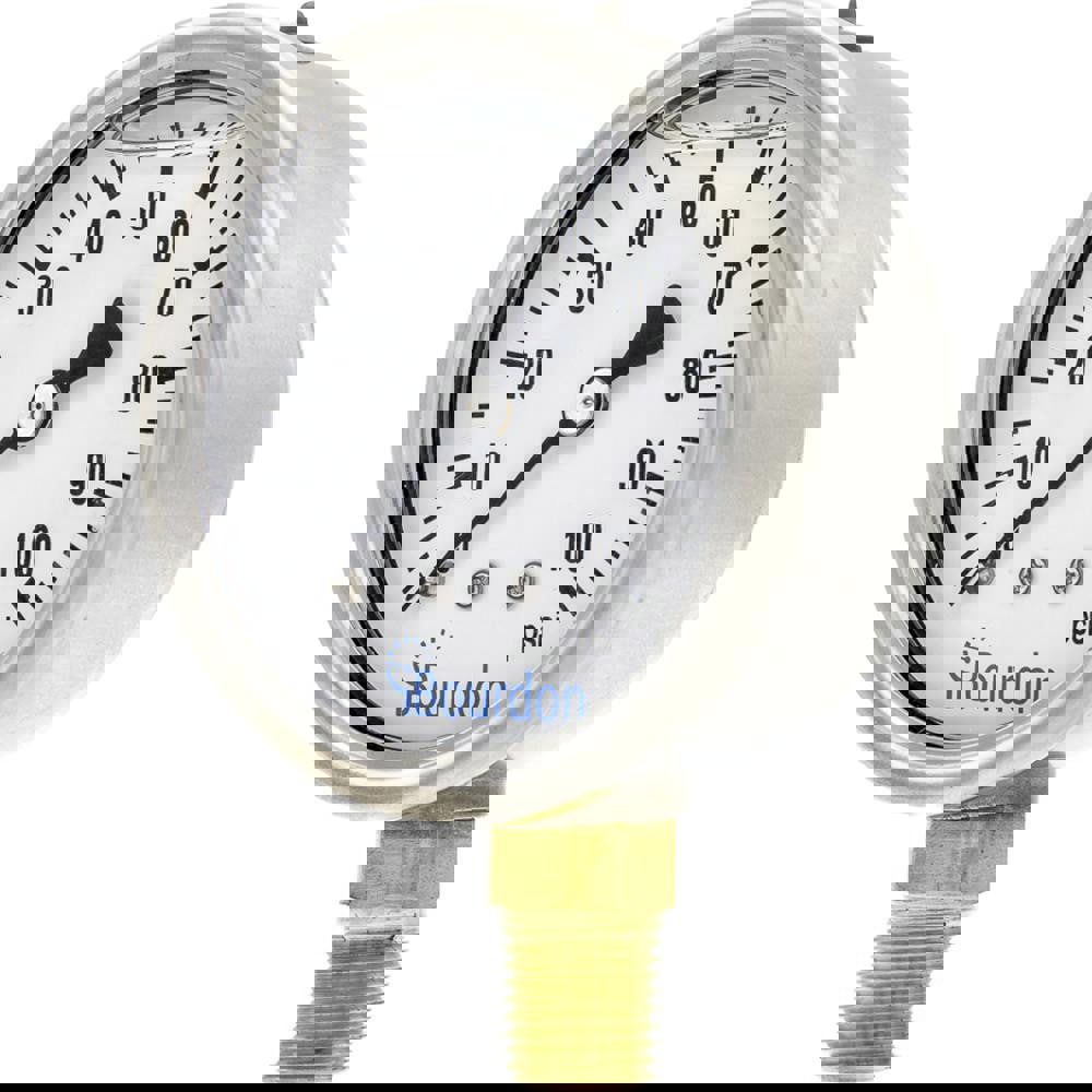 Pressure Gauges; Gauge Type: Commercial Pressure Gauges ; Scale Type: Single ; Accuracy (%): 1.6 ; Dial Type: Analog ; Thread Type: NPT ; Bourdon Tube Material: Bronze