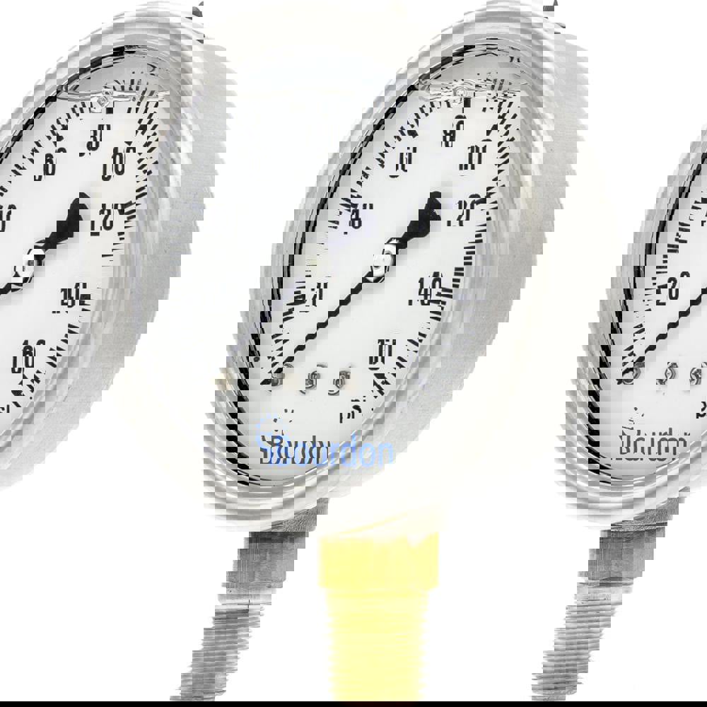 Pressure Gauges; Gauge Type: Commercial Pressure Gauges ; Scale Type: Single ; Accuracy (%): 1.6 ; Dial Type: Analog ; Thread Type: NPT ; Bourdon Tube Material: Bronze
