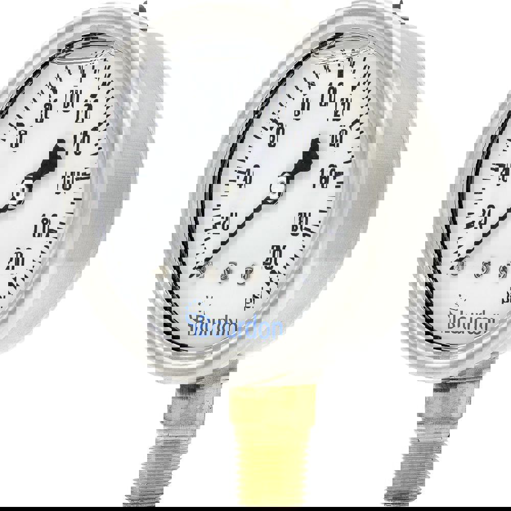 Pressure Gauges; Gauge Type: Commercial Pressure Gauges ; Scale Type: Single ; Accuracy (%): 1.6 ; Dial Type: Analog ; Thread Type: NPT ; Bourdon Tube Material: Bronze