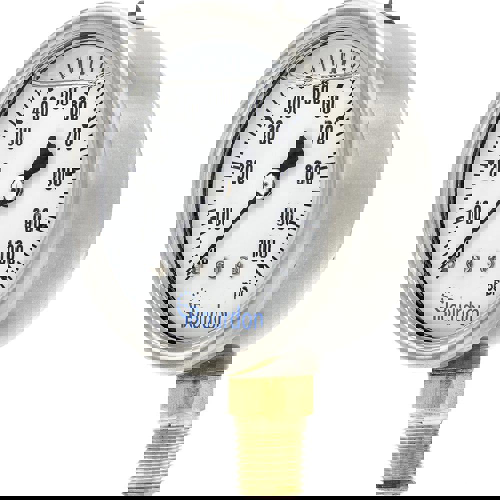 Pressure Gauges; Gauge Type: Commercial Pressure Gauges ; Scale Type: Single ; Accuracy (%): 1.6 ; Dial Type: Analog ; Thread Type: NPT ; Bourdon Tube Material: Bronze