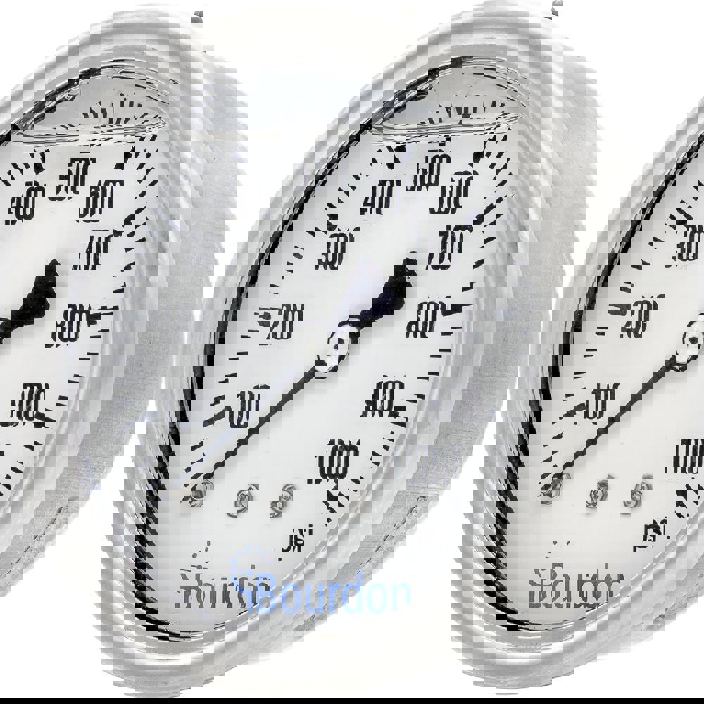 Pressure Gauges; Gauge Type: Commercial Pressure Gauges ; Scale Type: Single ; Accuracy (%): 1.6 ; Dial Type: Analog ; Thread Type: NPT ; Bourdon Tube Material: Bronze