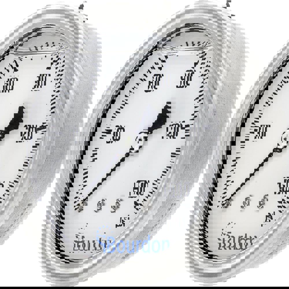 Pressure Gauges; Gauge Type: Commercial Pressure Gauges ; Scale Type: Single ; Accuracy (%): 1.6 ; Dial Type: Analog ; Thread Type: NPT ; Bourdon Tube Material: Bronze