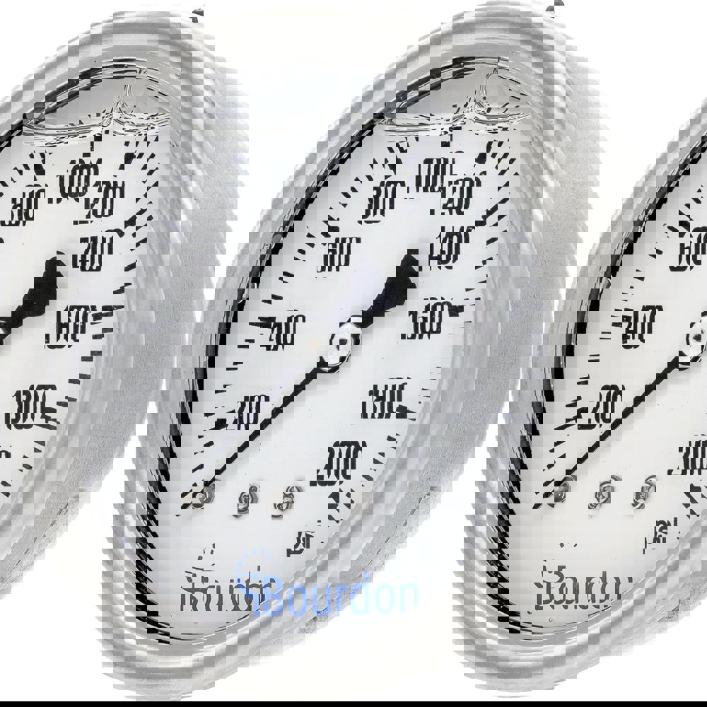 Pressure Gauges; Gauge Type: Commercial Pressure Gauges ; Scale Type: Single ; Accuracy (%): 1.6 ; Dial Type: Analog ; Thread Type: NPT ; Bourdon Tube Material: Bronze