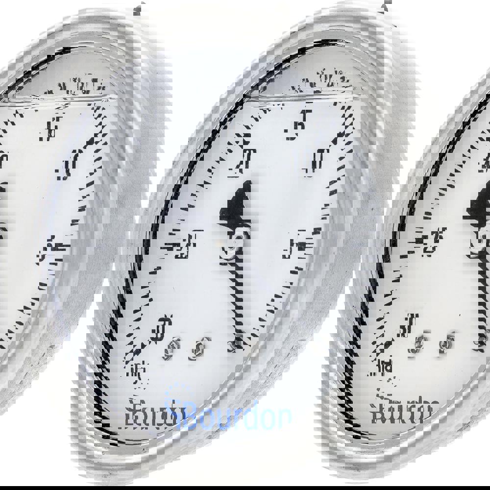 Pressure Gauges; Gauge Type: Commercial Pressure Gauges ; Scale Type: Single ; Accuracy (%): 1.6 ; Dial Type: Analog ; Thread Type: NPT ; Bourdon Tube Material: Bronze