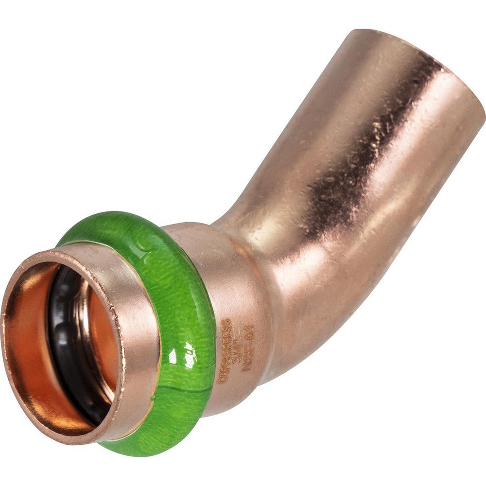 Copper Pipe Fittings; Fitting Type: 45 Deg Street Elbow ; Fitting Size: 1/2 ; Style: Press Fitting ; Connection Type: Push-to-Connect; Solder ; Material: Copper ; End Connection: Press x Solder