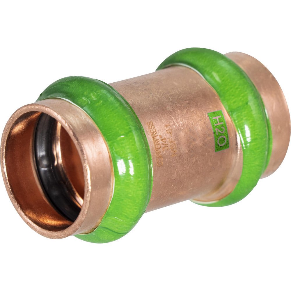 Copper Pipe Fittings; Fitting Type: Coupling without Stop ; Fitting Size: 3/4 ; Style: Press Fitting ; Connection Type: Push-to-Connect ; Material: Copper ; End Connection: Press
