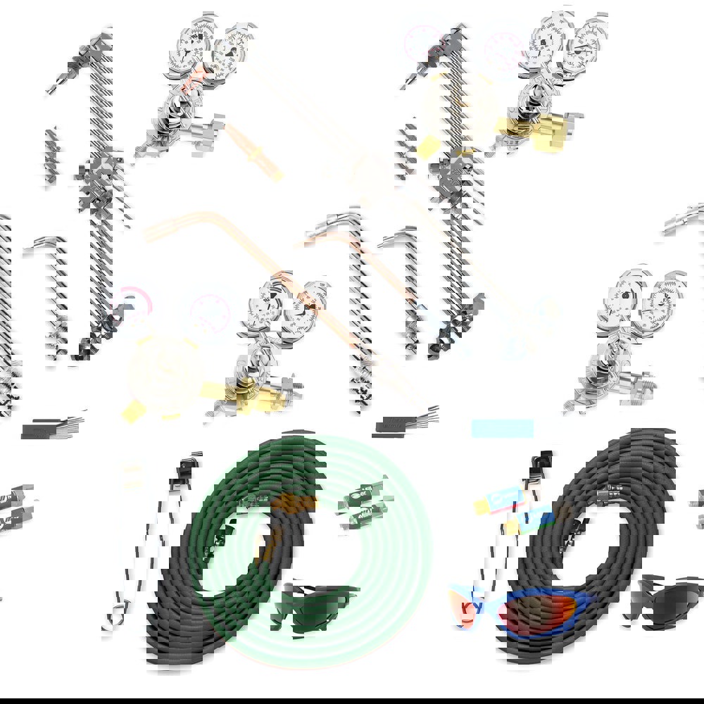 6 Inch Cutting Capacity, 40,125 BTU and HR Max Heating Capacity, 3/8 Inch Welding Capacity, Oxygen and Acetylene Torch Kit