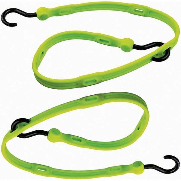 Adjustable Bungee Strap Tie Down: Molded Nylon Hook, Non-Load Rated