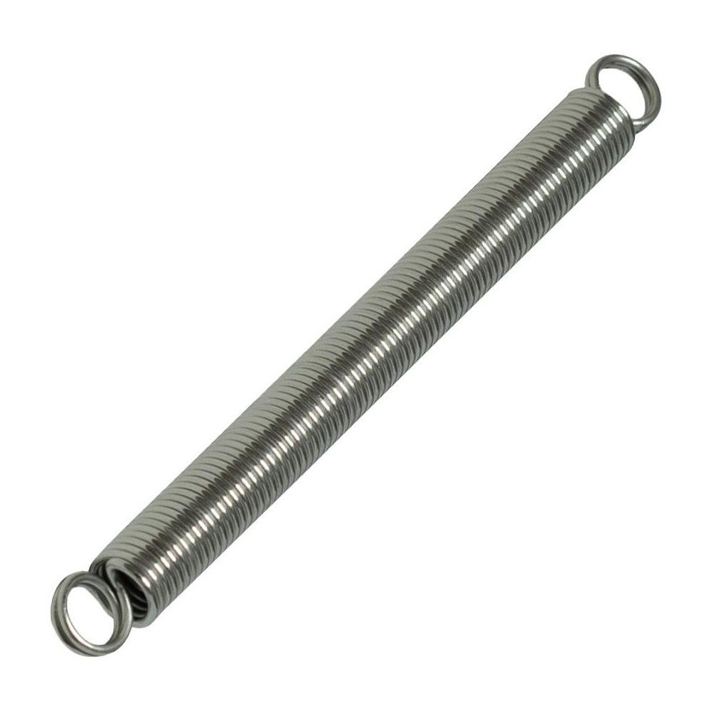 Extension Springs; End Type: Double Loop ; Outside Diameter (Decimal Inch - 4 Decimals): 0.7500 ; Spring Rate: 6.5000 ; Material: Stainless Steel ; Overall Length (Decimal Inch): 6.1860 ; Initial Tension (Lb.): 7.44