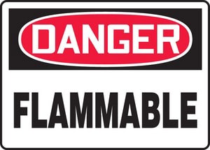 10X14 PLAS SIGN DNGR FLAMMABLE