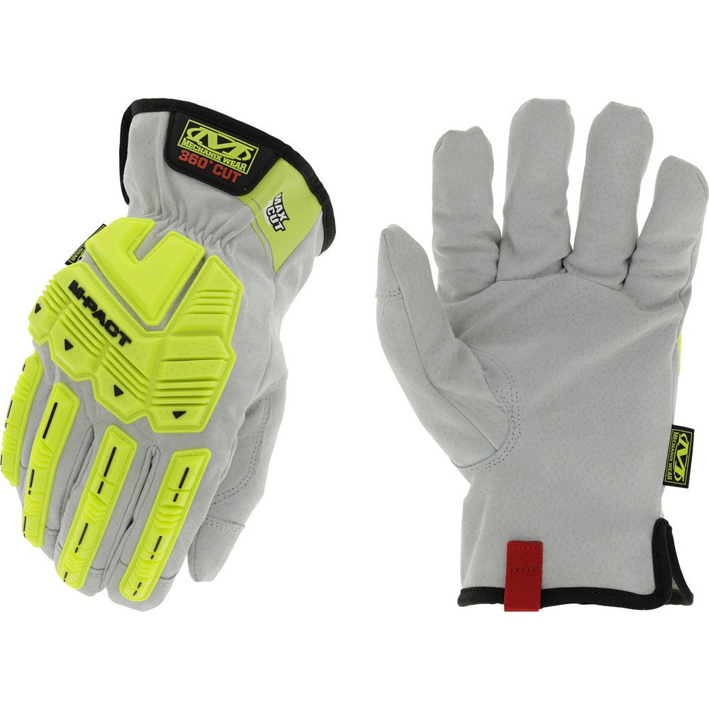 Cut & Puncture Resistant Gloves; Glove Type: Cut & Puncture-Resistant; Impact-Resistant ; Primary Material: Leather ; ANSI/ISEA Abrasion Resistance Level: 6 ; Color: Yellow; Gray ; ANSI/ISEA Puncture Resistance Level: 4 ; Men's Numeric Size: 12