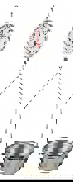 20 Lb Dial Hanging Scale with Stainless Steel Round Pan