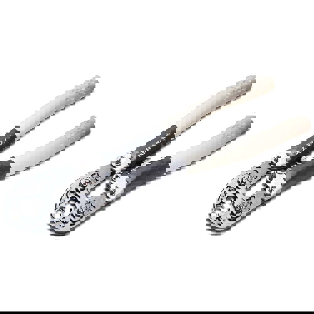 Crimpers; Handle Material: Polymer; Features: One-Piece; Comfort Grip Handles; PTFE Impregnated Steel/bronze Bushings and Stainless Steel Pins; 99000 Crimp/Cycle Life Positive Lock; No Tool Adjustment Required; Spring Loaded Die Retainer Buttons; Ergonomi