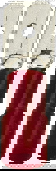 Wire Disconnect: Male, Red, Polycarbonate, 22-16 AWG, 1/4