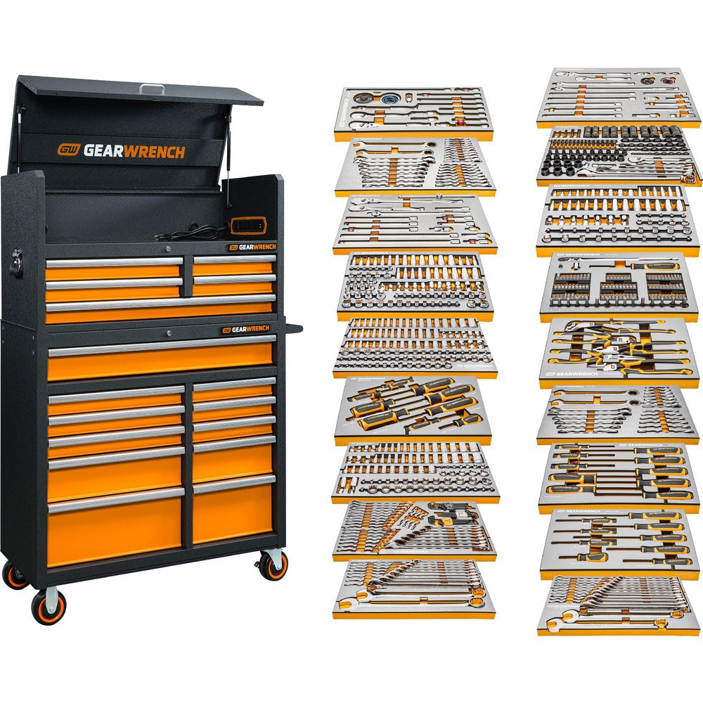 Combination Hand Tool Sets; Set Type: MECHANICS ; Tool Type: Assorted ; Number Of Pieces: 871 ; Measurement Type: Inch & Metric; Torx ; Tool Finish: Full Polish Chrome ; Container Type: Molded Tray; Foam Module