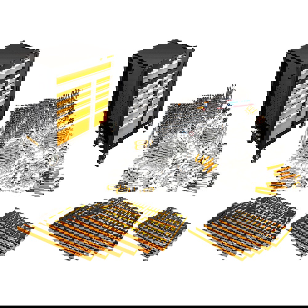 Combination Hand Tool Sets; Tool Type: Assorted ; Number Of Pieces: 614 ; Measurement Type: Fractional Inch ; Container Type: Metal Case ; Case Type: Tool Box; Tools w/Top Chest ; Socket Depth: Standard & Deep