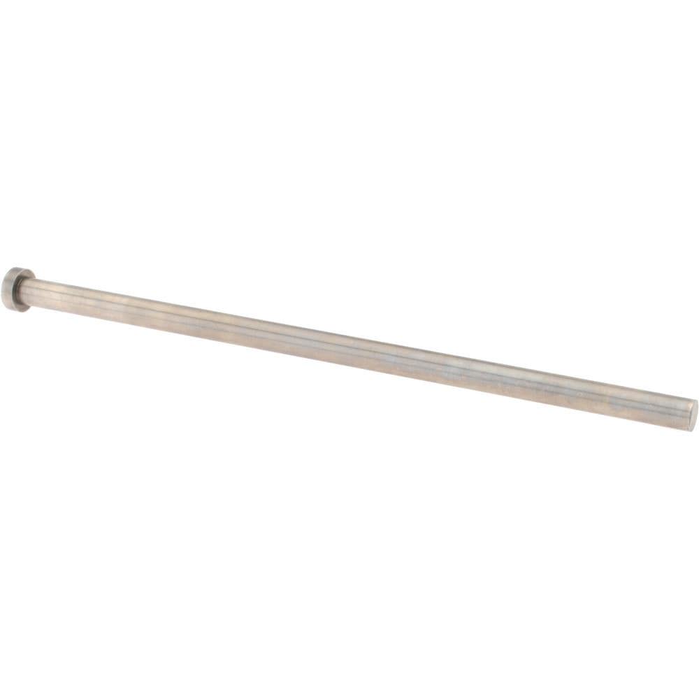 Straight Ejector Pin: 10.2 mm Pin Dia, 250 mm OAL, Steel
