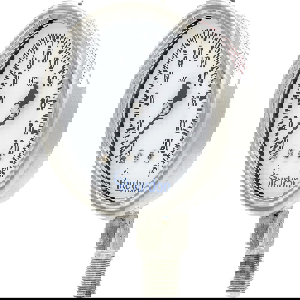 Pressure Gauges; Gauge Type: Commercial Pressure Gauges ; Scale Type: Single ; Accuracy (%): 1.6 ; Dial Type: Analog ; Thread Type: NPT ; Bourdon Tube Material: Stainless Steel
