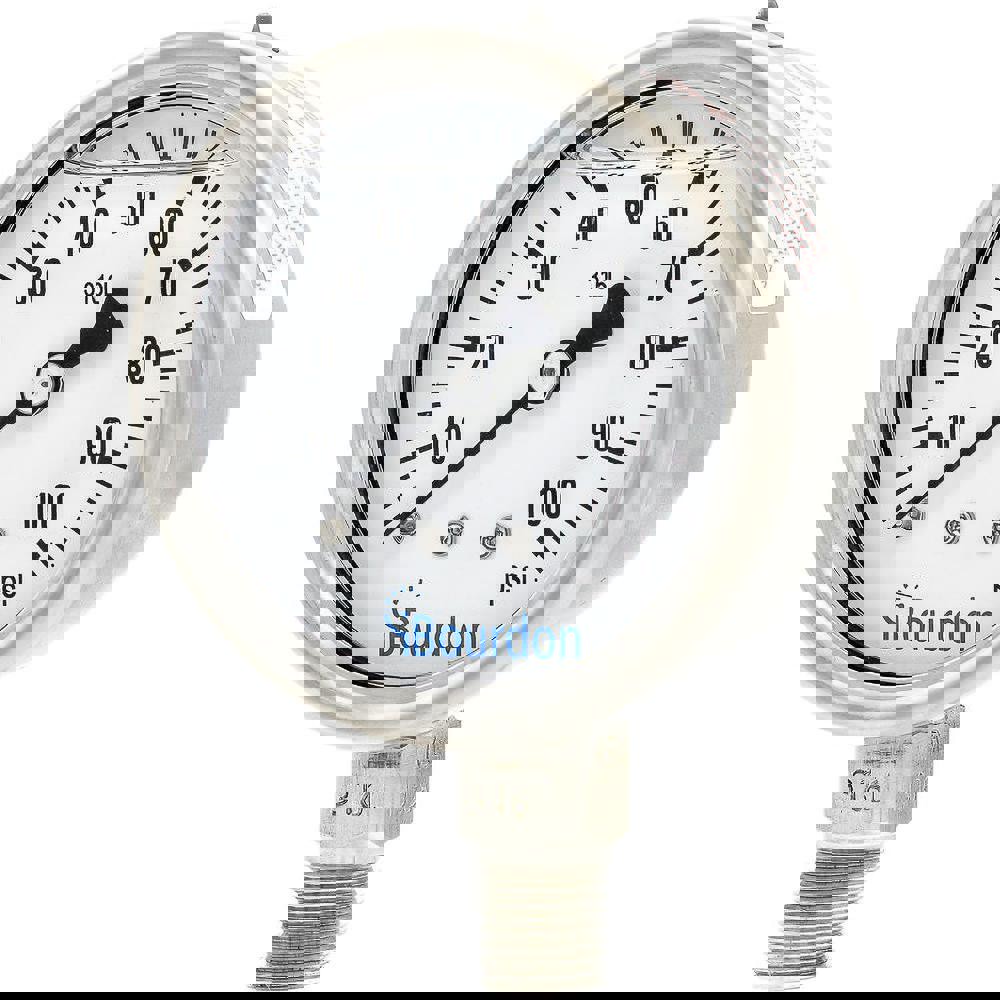 Pressure Gauges; Gauge Type: Commercial Pressure Gauges ; Scale Type: Single ; Accuracy (%): 1.6 ; Dial Type: Analog ; Thread Type: NPT ; Bourdon Tube Material: Stainless Steel