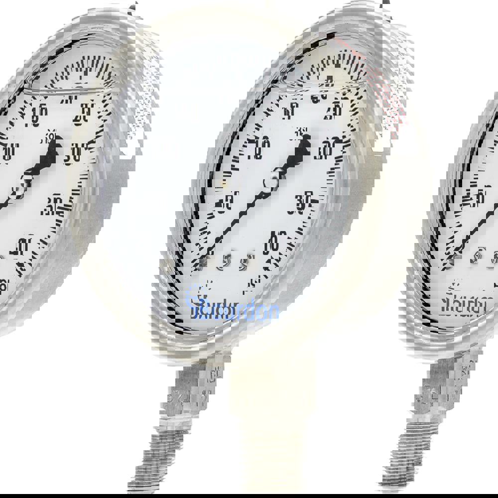 Pressure Gauges; Gauge Type: Commercial Pressure Gauges ; Scale Type: Single ; Accuracy (%): 1.6 ; Dial Type: Analog ; Thread Type: NPT ; Bourdon Tube Material: Stainless Steel