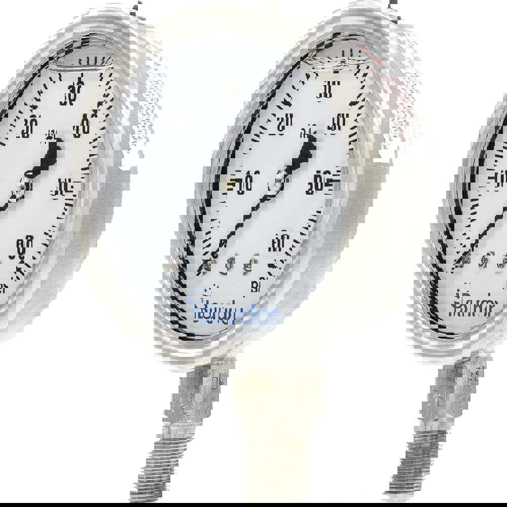Pressure Gauges; Gauge Type: Commercial Pressure Gauges ; Scale Type: Single ; Accuracy (%): 1.6 ; Dial Type: Analog ; Thread Type: NPT ; Bourdon Tube Material: Stainless Steel