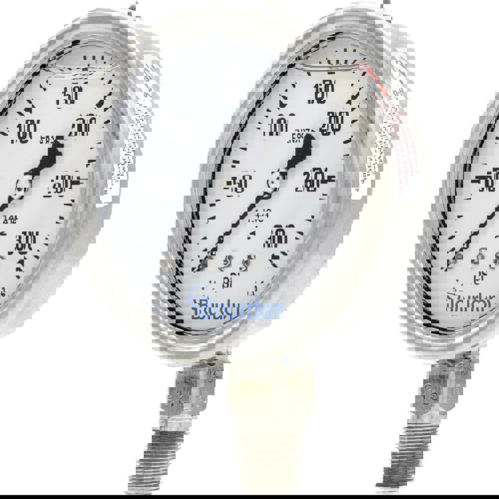 Pressure Gauges; Gauge Type: Commercial Pressure Gauges ; Scale Type: Single ; Accuracy (%): 1.6 ; Dial Type: Analog ; Thread Type: NPT ; Bourdon Tube Material: Stainless Steel