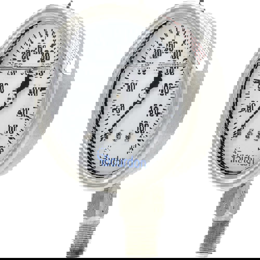 Pressure Gauges; Gauge Type: Commercial Pressure Gauges ; Scale Type: Single ; Accuracy (%): Class 1 - 1% Accuracy (full scale) ; Dial Type: Analog ; Thread Type: NPT ; Bourdon Tube Material: Stainless Steel