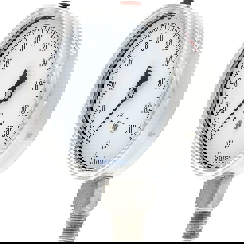 Pressure Gauges; Gauge Type: Commercial Pressure Gauges ; Scale Type: Single ; Accuracy (%): Class 1 - 1% Accuracy (full scale) ; Dial Type: Analog ; Thread Type: NPT ; Bourdon Tube Material: Stainless Steel