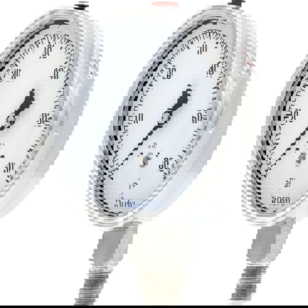 Pressure Gauges; Gauge Type: Commercial Pressure Gauges ; Scale Type: Single ; Accuracy (%): Class 1 - 1% Accuracy (full scale) ; Dial Type: Analog ; Thread Type: NPT ; Bourdon Tube Material: Stainless Steel