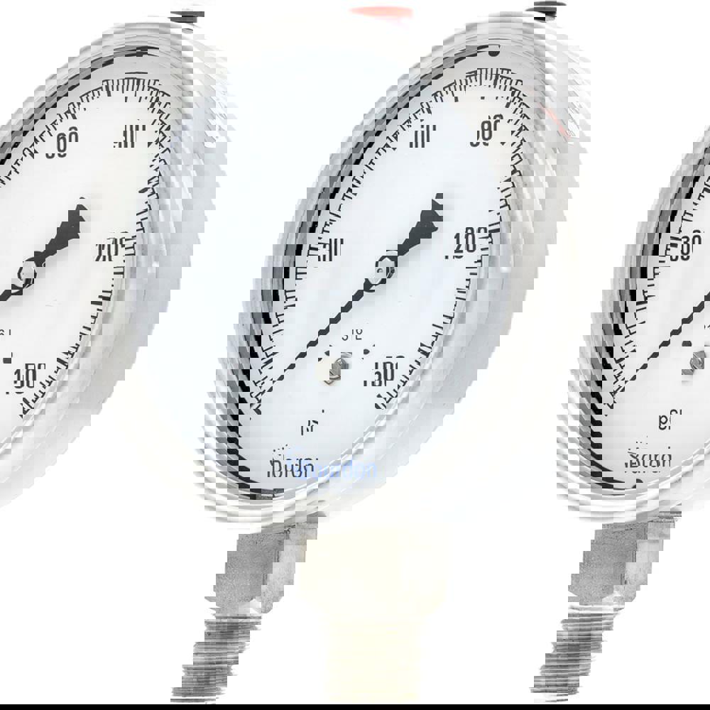 Pressure Gauges; Gauge Type: Commercial Pressure Gauges ; Scale Type: Single ; Accuracy (%): Class 1 - 1% Accuracy (full scale) ; Dial Type: Analog ; Thread Type: NPT ; Bourdon Tube Material: Stainless Steel