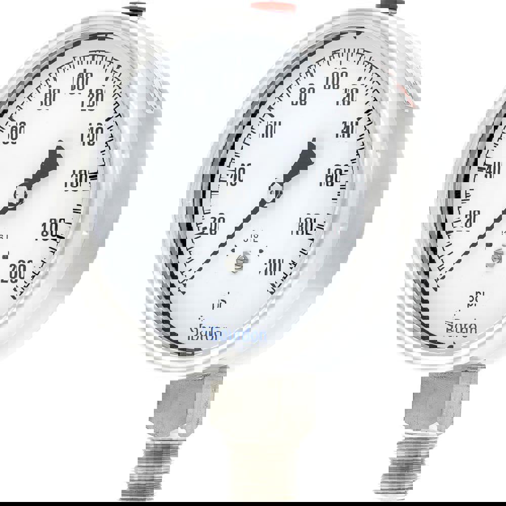 Pressure Gauges; Gauge Type: Commercial Pressure Gauges ; Scale Type: Single ; Accuracy (%): Class 1 - 1% Accuracy (full scale) ; Dial Type: Analog ; Thread Type: NPT ; Bourdon Tube Material: Stainless Steel