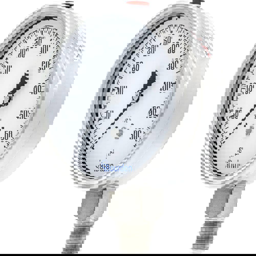 Pressure Gauges; Gauge Type: Commercial Pressure Gauges ; Scale Type: Single ; Accuracy (%): Class 1 - 1% Accuracy (full scale) ; Dial Type: Analog ; Thread Type: NPT ; Bourdon Tube Material: Stainless Steel