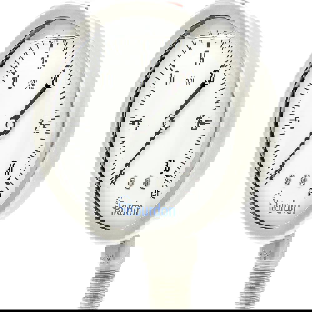 Pressure Gauges; Gauge Type: Commercial Pressure Gauges ; Scale Type: Single ; Accuracy (%): Class 1 - 1% Accuracy (full scale) ; Dial Type: Analog ; Thread Type: NPT ; Bourdon Tube Material: Stainless Steel