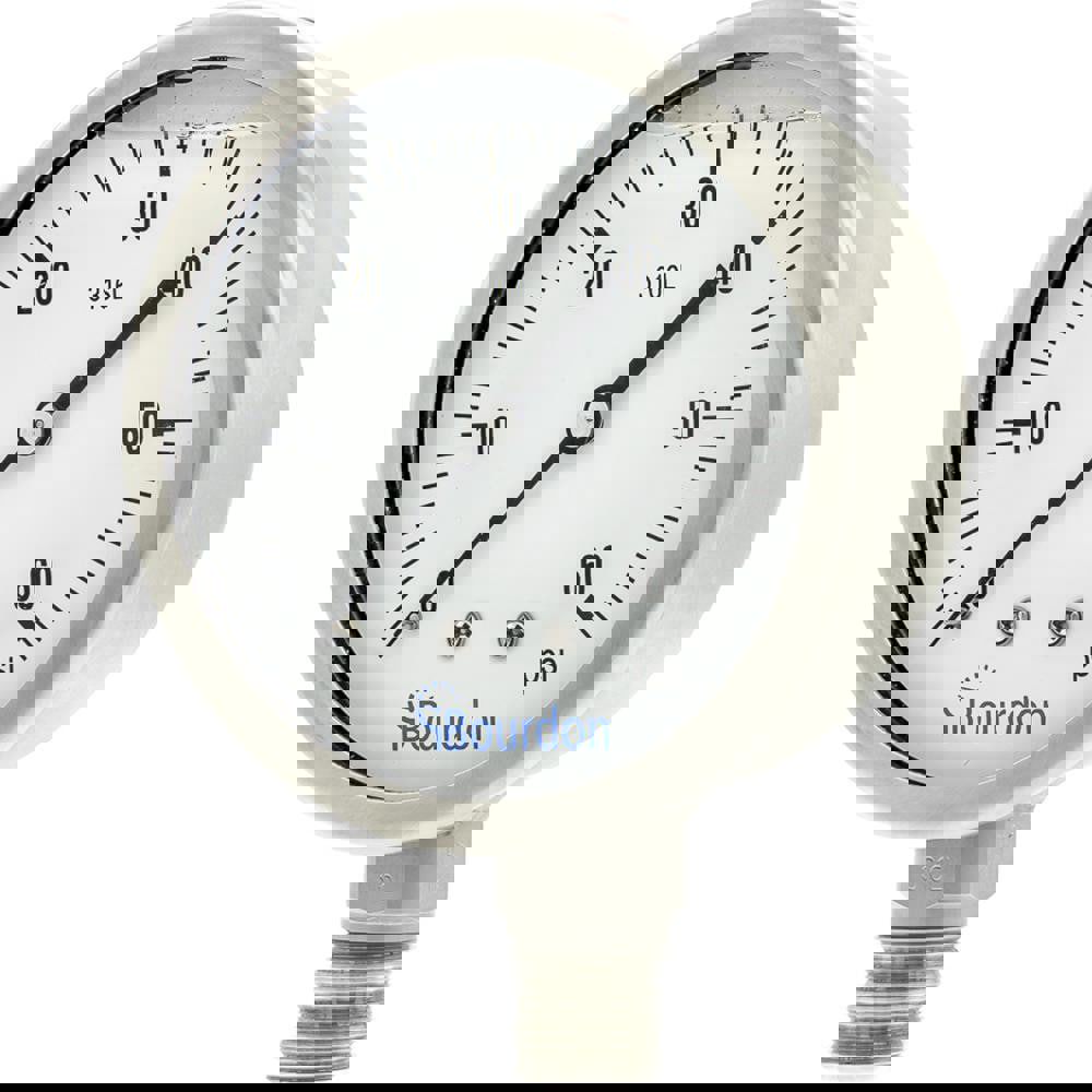 Pressure Gauges; Gauge Type: Commercial Pressure Gauges ; Scale Type: Single ; Accuracy (%): Class 1 - 1% Accuracy (full scale) ; Dial Type: Analog ; Thread Type: NPT ; Bourdon Tube Material: Stainless Steel
