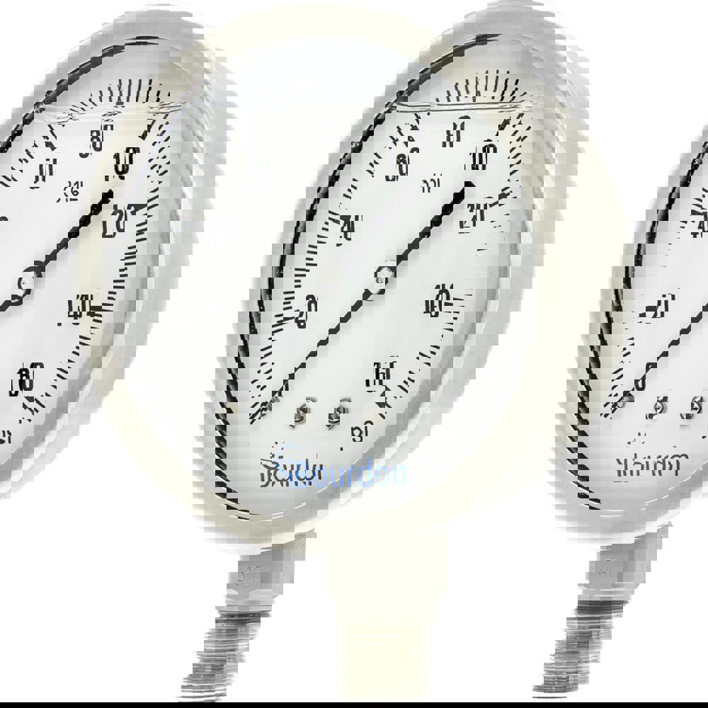 Pressure Gauges; Gauge Type: Commercial Pressure Gauges ; Scale Type: Single ; Accuracy (%): Class 1 - 1% Accuracy (full scale) ; Dial Type: Analog ; Thread Type: NPT ; Bourdon Tube Material: Stainless Steel