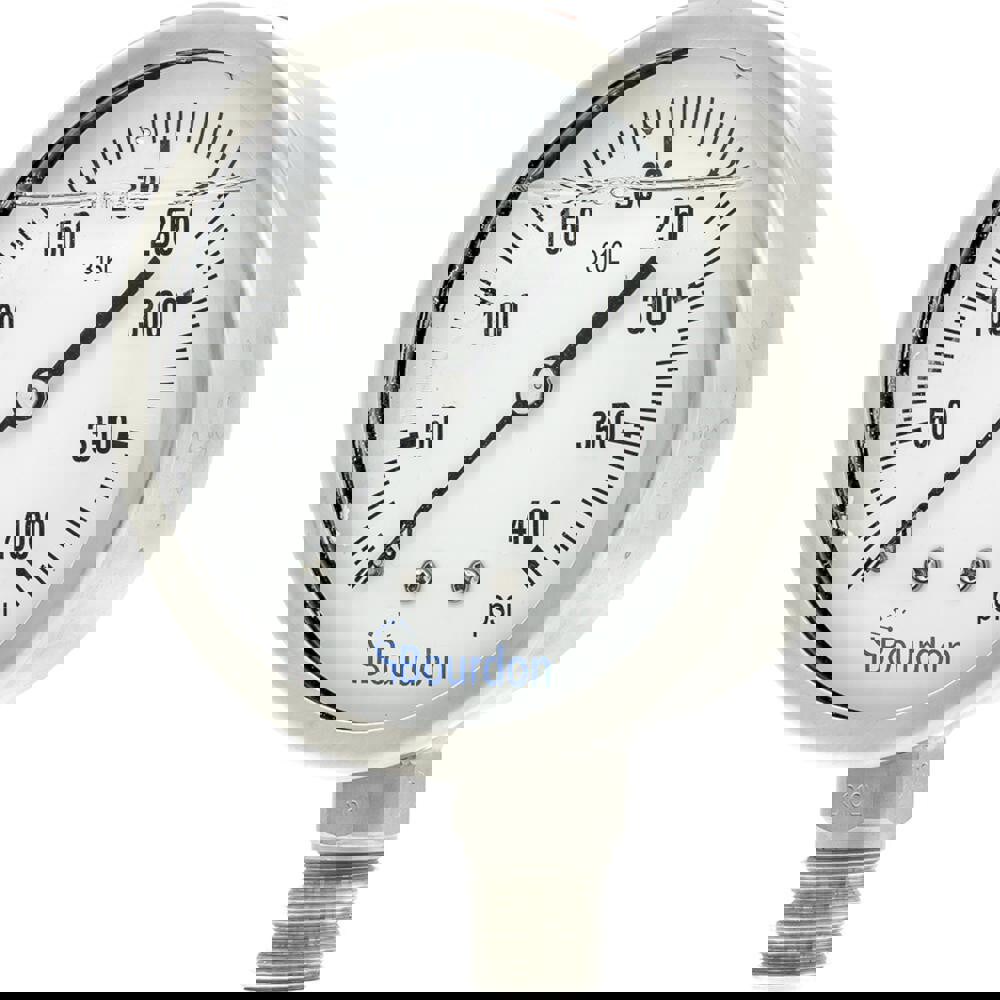 Pressure Gauges; Gauge Type: Commercial Pressure Gauges ; Scale Type: Single ; Accuracy (%): Class 1 - 1% Accuracy (full scale) ; Dial Type: Analog ; Thread Type: NPT ; Bourdon Tube Material: Stainless Steel
