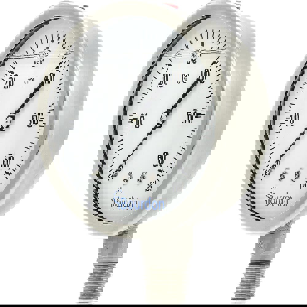 Pressure Gauges; Gauge Type: Commercial Pressure Gauges ; Scale Type: Single ; Accuracy (%): Class 1 - 1% Accuracy (full scale) ; Dial Type: Analog ; Thread Type: NPT ; Bourdon Tube Material: Stainless Steel