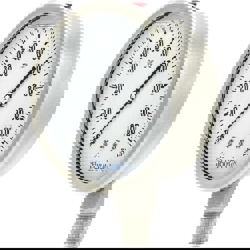 Pressure Gauges; Gauge Type: Commercial Pressure Gauges ; Scale Type: Single ; Accuracy (%): Class 1 - 1% Accuracy (full scale) ; Dial Type: Analog ; Thread Type: NPT ; Bourdon Tube Material: Stainless Steel